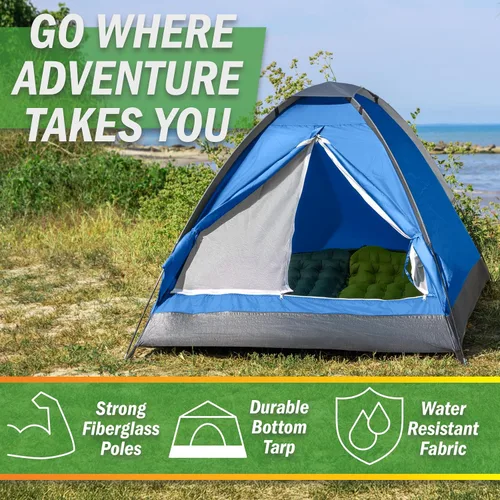 Miniatura 3 de 2 Person Camping Tent with Rain Fly and Carrying Bag - Lightweight Outdoor Pop Up Tents for Camping Essentials, Music Festivals, Backpacking