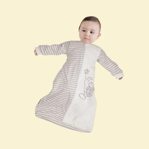 Miniatura 8 de Manta de manga larga para niños pequeños (2-4 años), saco de dormir cálido para bebé con brazos Tog 2.0 de franela de terciopelo para 4 estaciones