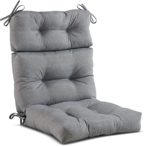 South Pine Porch Cojín para silla de respaldo alto para exteriores, gris jaspeado