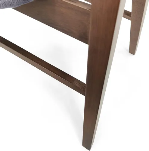 Miniatura 8 de Christopher Knight Home Stocker - Sillas de comedor tapizadas, color gris oscuro/nogal (juego de 2)