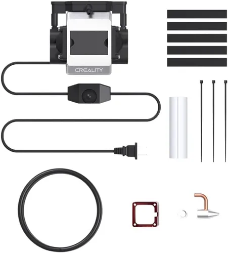 Creality Kit de asistencia de aire para grabador láser Falcon 10W, bomba de asistencia de aire de flujo de aire de 22L/min para cortador láser y