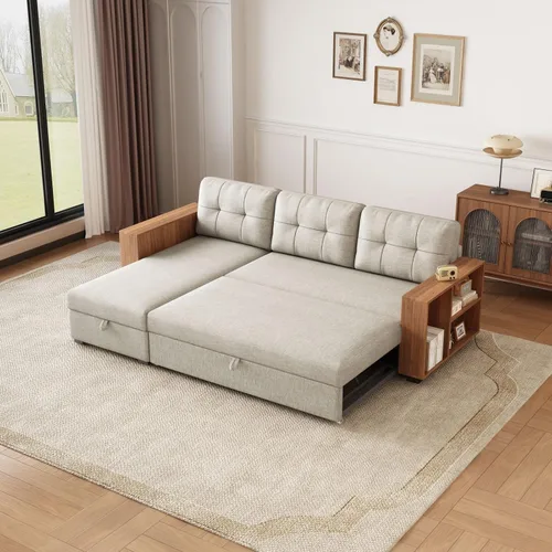 Miniatura 14 de KEVINSPACE Sofá seccional de 110 pulgadas, sofá en forma de U de 110 pulgadas, sofá de gran tamaño con respaldo cómodo tapizado con sillones dobles