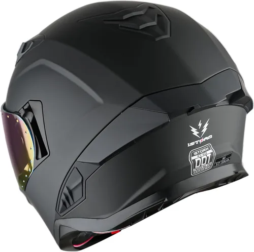 Miniatura 8 de 1Storm Casco integral de motocicleta para adultos, hombres y mujeres, casco de carreras de bicicleta de calle, aprobado por DOT, con un escudo extra