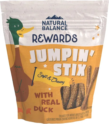 Miniatura 10 de Natural Balance Premios con ingredientes limitados Jumpin' Stix, golosinas sin granos para perros adultos de todas las razas, receta de pollo, 10