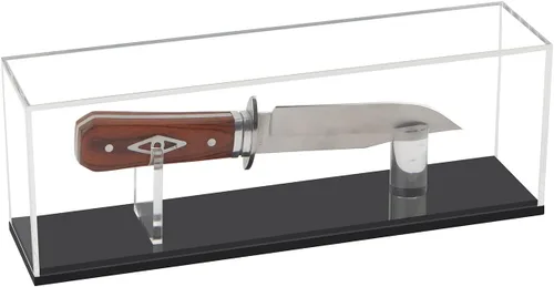 Vitrina para Cuchillos Cuchillo de Bolsillo Militar Plegable Caja de Exhibición Soporte Base Gabinete Protección de Colección