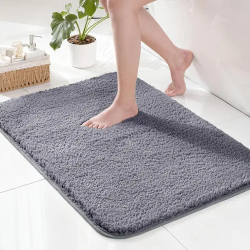 Miniatura 10 de Exclusivo Mezcla Tapetes de baño de 17 x 24 pulgadas, extra suaves, antideslizantes, absorbentes, de microfibra, lavables a máquina, de secado