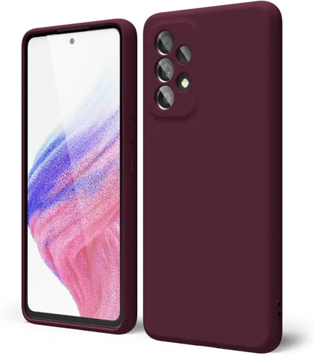 Miniatura 121 de oakxco Funda para teléfono Samsung Galaxy A12 con agarre de silicona líquida, linda delgada fina suave cubierta de gel de goma TPU lisa para mujeres