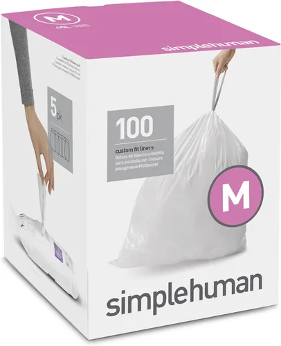 Miniatura 67 de simplehuman Forro para bote de basura de ajuste personalizado, 45 litros/12 galones, 20 unidades (paquete de 2)