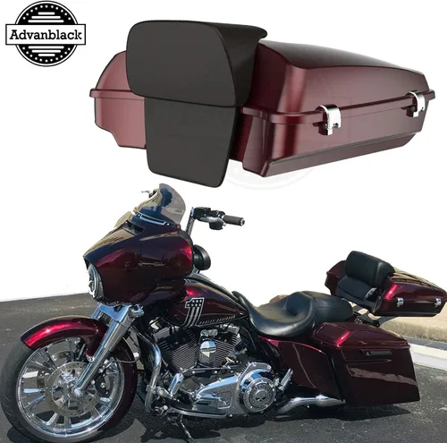 Miniatura 4 de Moto Onfire Harley Tour Pack Razor Tour Pak, misterioso sol rojo, paquete turístico, almohadilla de equipaje apta para H-D Touring, Street Glide