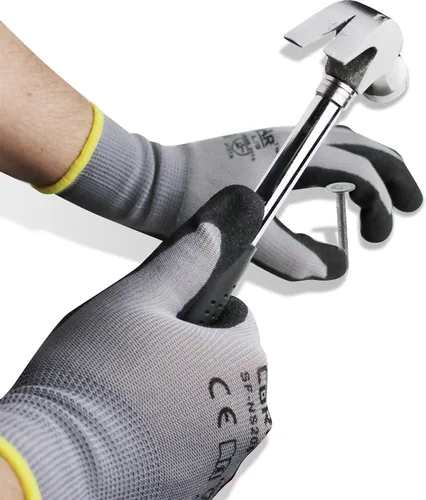 Miniatura 4 de Corestar Safety - Guantes de trabajo de microespuma de nitrilo con revestimiento de palma de nailon sin costuras