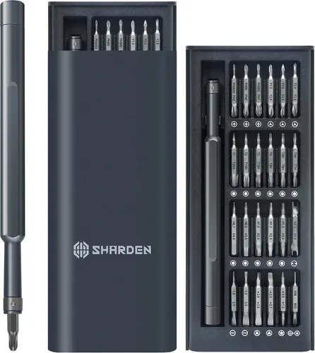 Miniatura 11 de SHARDEN Juego de destornilladores pequeños, juego de destornilladores 31 en 1 con Torx, Phillips, cabeza plana, mini kit de herramientas