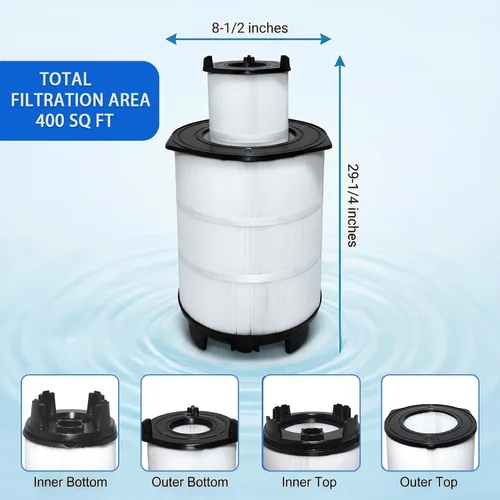 Miniatura 5 de S7M400 - Cartuchos de filtro de piscina - 170146 repuesto para Sta-Rite System 3 25022-0224S y 25021-0224S, módulo de cartucho de filtro de piscina