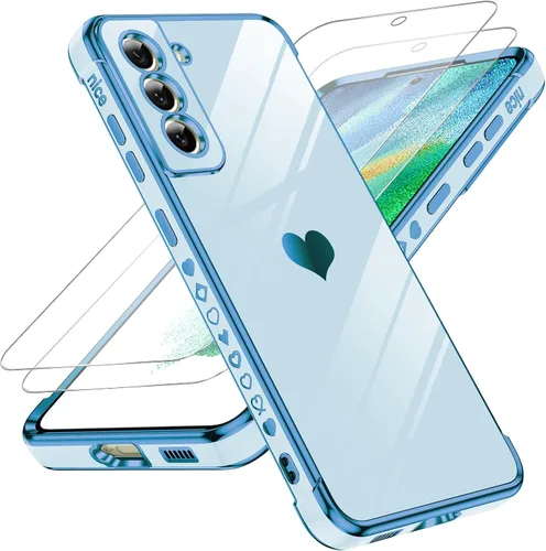 Miniatura 16 de LeYi for Moto G 5G 2025 Case: with Tempered Glass Screen Protector [2 Pcs]+ Full Camera Lens Protection,Love Heart Plating Cute Luxury Soft TPU