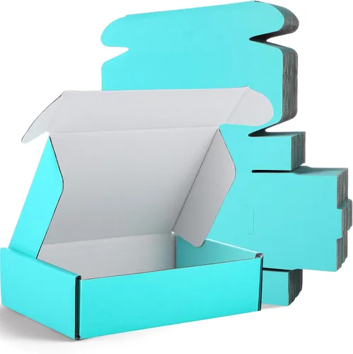 Miniatura 12 de Spakon - Paquete de 50 cajas de envío de cartón corrugado, cajas de embalaje para pequeñas empresas, lindas cajas pequeñas de cartón, cajas de Rosa