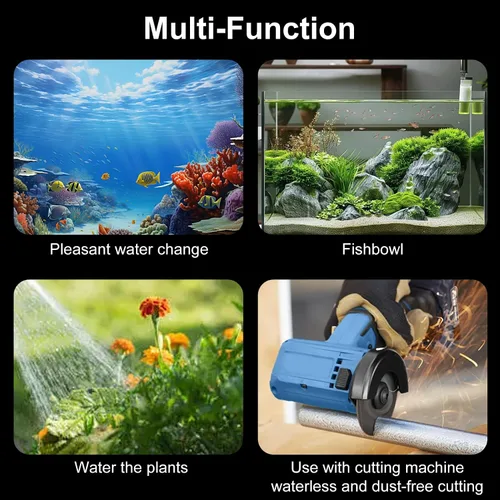 Miniatura 7 de Paquete de 2 motores sumergibles de bomba de agua de CC de cabeza alta para estanque, acuario, fuente de pecera 10L/Min 600L/H DC 24V 1.2A con tubo