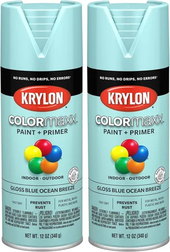 Miniatura 84 de Krylon K05599007 COLORmaxx Pintura en aerosol y base para uso en interiores y exteriores, color gris brillante para maquinaria, 12 onzas