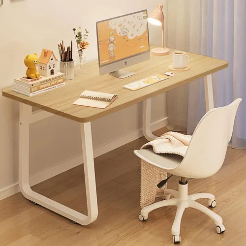 Miniatura 8 de Escritorio moderno de 31.5 pulgadas, mesa de computadora de estilo simple, escritorio de oficina industrial, color blanco