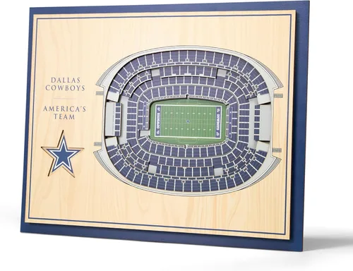 Miniatura 20 de YouTheFan Arte de pared de 5 capas con vista del estadio de la NFL