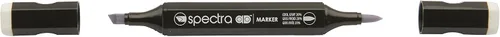 Miniatura 8 de AD Marker Chartpak Spectra, Tri-Nib y cepillo de doble punta, blanco antiguo, 1 cada uno (S092AD)