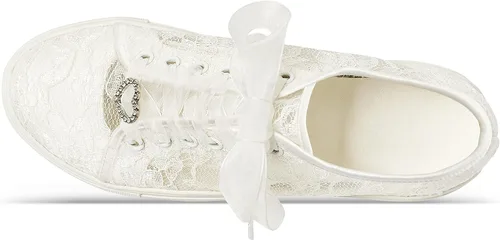Miniatura 8 de JIAJIA 8832 Zapatos de boda Zapatillas de novia Zapatos de tenis de novia Zapatos de tenis de encaje