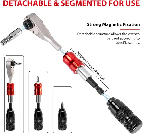 Miniatura 4 de EMERK Kit de herramientas de reparación de bicicletas: kit de herramientas múltiples para bicicleta con mini bomba, herramienta reversible de Kit