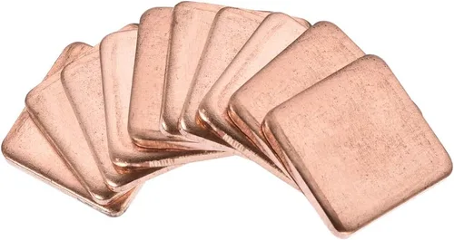 Miniatura 11 de uxcell Disipador térmico de cobre térmico de chipset IC plano para CPU GPU 0.591 x 0.591 x 0.047 in 10pcs