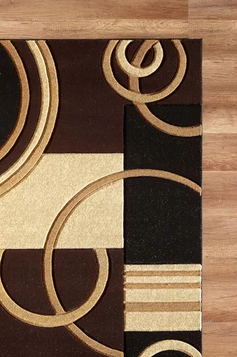 Miniatura 3 de Glory Rugs - Tapete moderno suave tallado a mano, alfombra contemporánea con textura mullida prémium para interior, sala de estar, comedor y Marrón