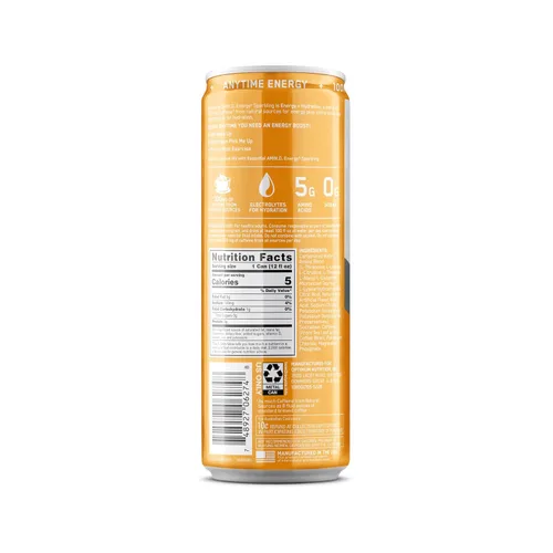 Miniatura 9 de Optimum Nutrition Amino Energy - Bebida de hidratación espumosa, electrolitos, cafeína, aminoácidos, BCAAs, sin azúcar, limonada de mango y piña, 12