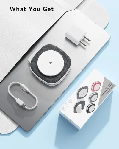 Miniatura 6 de Cargador inalámbrico plegable 2 en 1 Mag-Safe para iPhone 16 15 14 13 12 Series, Apple Watch Series/Ultra/SE, Airpods/Pro, cargador Magsafe portátil