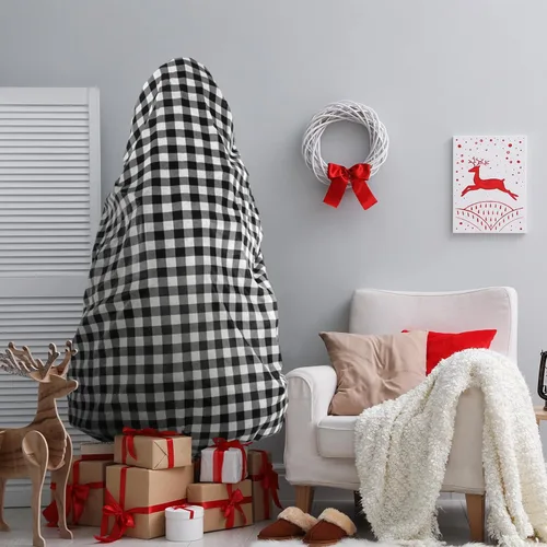 Miniatura 2 de 2 bolsas grandes de almacenamiento para árbol de Navidad con cordón para árboles de 7.5 pies, cubiertas para contenedores de almacenamiento
