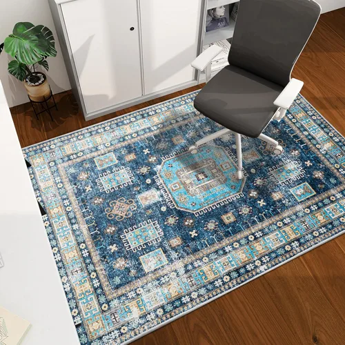 Miniatura 14 de chakme Tapete para silla de oficina para suelo de madera dura, 48 x 36 pulgadas, protector de escritorio de computadora de fácil deslizamiento