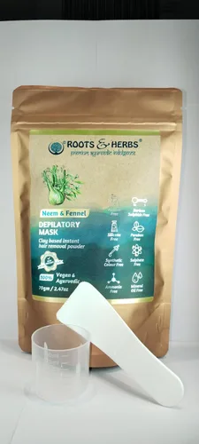 Miniatura 2 de Depilación íntima de bikini de neem e hinojo para piernas de mujeres y hombres, axilas y pecho, removedor de vello corporal en polvo depilatorio