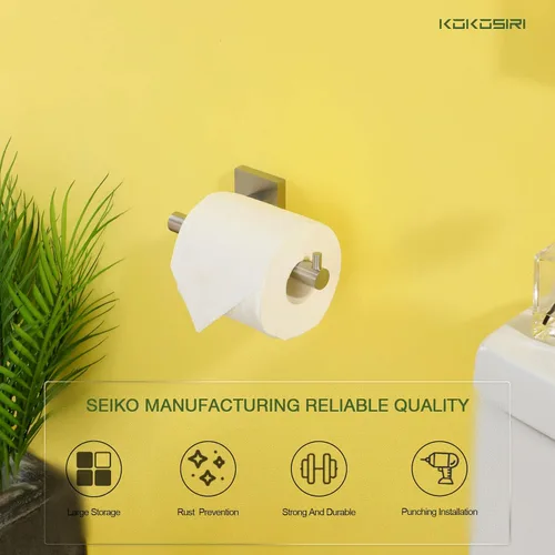 Miniatura 7 de KOKOSIRI Toalleros de 32 pulgadas, toalleros para baño, baño, soporte para papel higiénico, soporte para rollo de papel higiénico, níquel cepillado