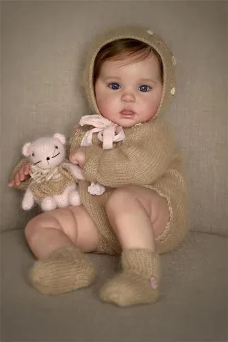 Miniatura 11 de Zero Pam Muñecas Bebé Reborn Realistas Niño 18 Pulgadas Niña Recién Nacida Realista Ojos Cerrados, Muñeca de Bebé Recién Nacido con Cuerpo de Tela
