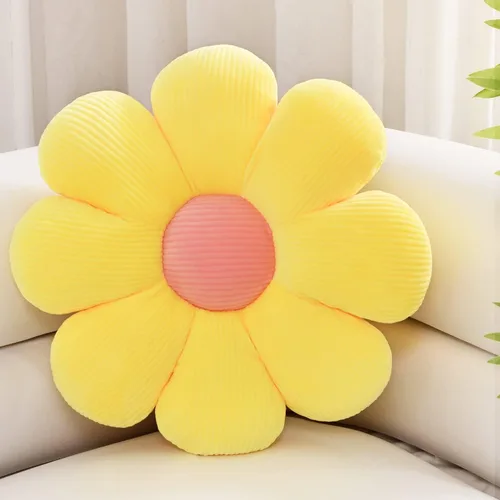 Almohada en forma de flor, cojín de almohada de margaritas, almohada estética de margaritas, bonito cojín de asiento, almohadas decorativas de 1pcs