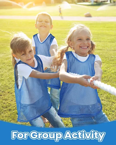 Miniatura 6 de Pasimy Paquete de 50 chalecos ligeros para jóvenes, para fútbol, baloncesto, camiseta para deportes