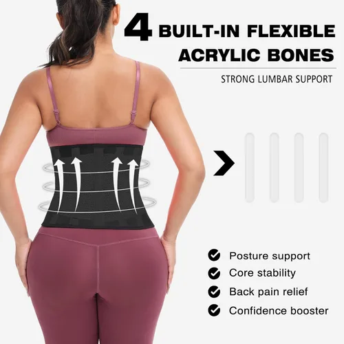 Miniatura 5 de VENUZOR Cinturón de entrenamiento de cintura para mujer – Faja reductora de cintura – Cinturón adelgazante – Cinturón deportivo (grado UP)