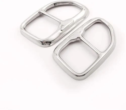 Miniatura 3 de Cubierta de tubo de escape de coche de acero inoxidable 304 2 piezas para BMW X3 G01 2018-2020 Accesorios de coche (plata brillante, estilo 1)