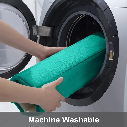 Miniatura 5 de Buganda Tapete de baño de espuma viscoelástica, 70 x 24 pulgadas, ultra suave y antideslizante, absorbente de agua y lavable a máquina, tapete