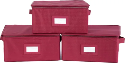 Miniatura 21 de Covermates Keepsakes - Juego de cajas de almacenamiento con cierre de cremallera, paquete de 3 cubos organizadores de poliéster resistente, diseño