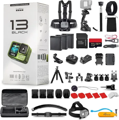 Miniatura 8 de GoPro HERO13 (Hero 13) Edición Ultra Wide - con kit de accesorios de 50 piezas y 2 baterías adicionales + tarjeta de 64 GB - Cámara de acción