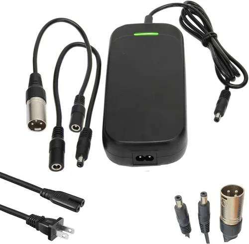 Miniatura 8 de Cargador de 42 V, 2 A de Reemplazo para Batería de Litio de 36 V con Conector Hembra de 3 Clavijas Mini de 8 mm Conector Macho DC de 5,5 mm