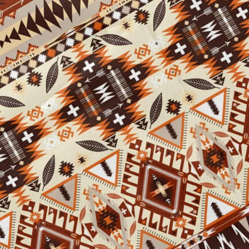 Miniatura 4 de AMOMA Camisa de enfermería con cuello en V para mujer, manga corta, con estampado azteca, con dos bolsillos