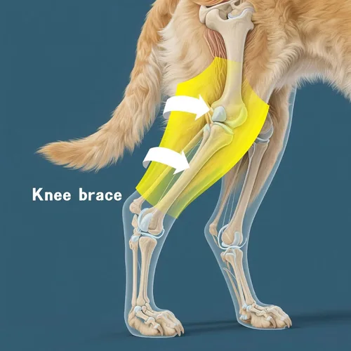 Miniatura 4 de Rodillera para perro para recuperación, soporte ajustable para piernas traseras, alivio del dolor en las articulaciones de la cadera para perros