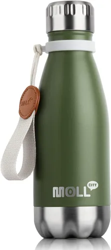 Miniatura 41 de Botella de agua para niños, botella de agua deportiva de acero inoxidable de 12 onzas con aislamiento al vacío para la vuelta a la escuela, botella