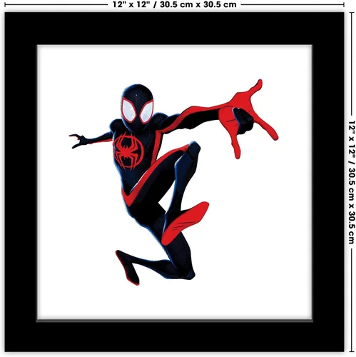 Miniatura 6 de Trends International Gallery Pops Spider-Man: Across the Spider-Verse - Póster de pared de Miles Morales, 12 x 12 pulgadas, versión de marco negro