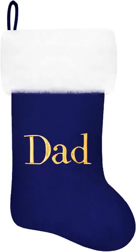 Miniatura 107 de Calcetines de Navidad bordados de 20 pulgadas con monograma, terciopelo negro con puño de felpa blanca supersuave, adornos clásicos para decoración