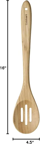 Miniatura 4 de Cuisinart CTG-BAM-2SP Green Gourmet - Cucharas sólidas y ranuradas de bambú, paquete de 2, 15.5" x 4.5" x 0.75