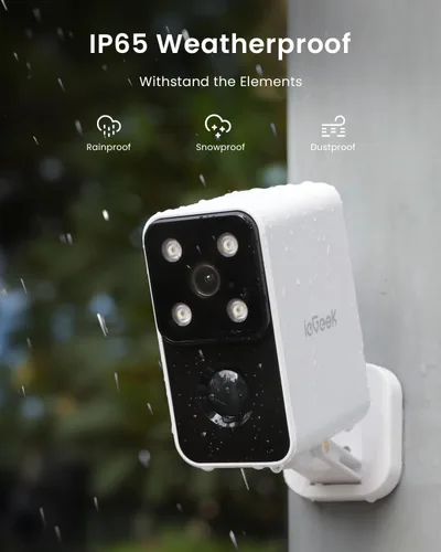 Miniatura 8 de ieGeek Cámaras de seguridad inalámbricas para exteriores con panorámica rotativa de 180°, cámaras de seguridad para el hogar, cámara WiFi 2.4G
