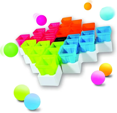 Franklin Sports Battle Buckets Pong Games - Juegos de ping pong para cuatro jugadores de ritmo rápido - Diversión para niños y familias - Es un